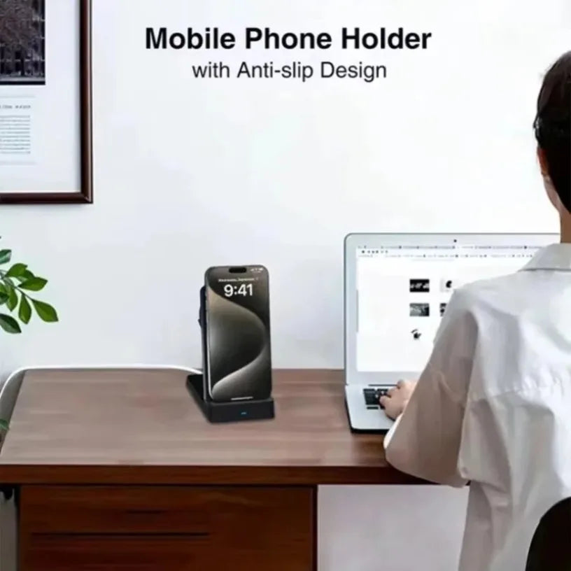 Magnetic Fast Charging Station 30W Wireless Charger Desktop Fold Smart Phone Holder Charge For Magsafe iPhone 16 15 14 13 12 Pro