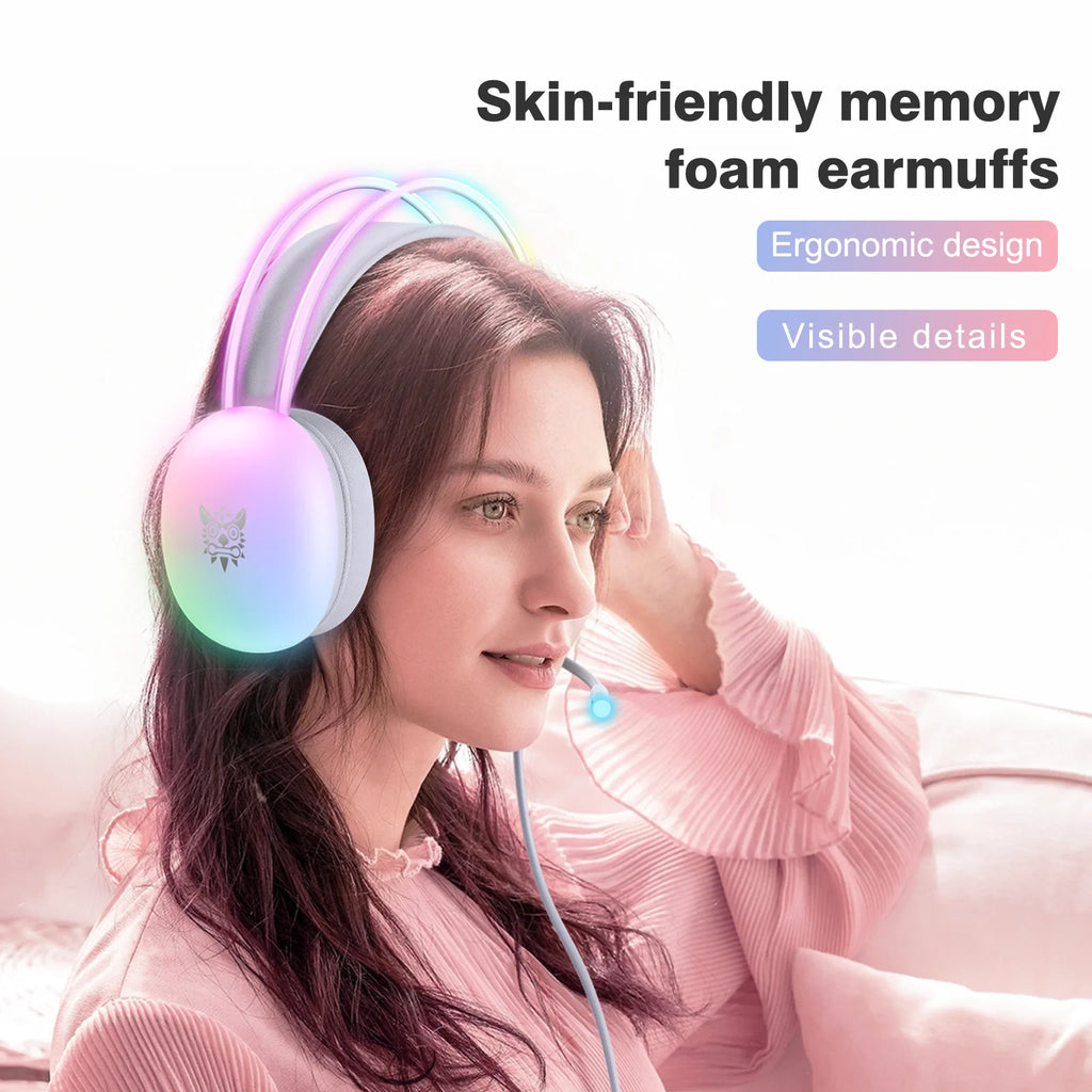 Gaming Headphone Headset Wired Earphone Earbuds Gamer For iPhone Phone PC With Cable Microphone Mic Fone RGB Portable Head Set