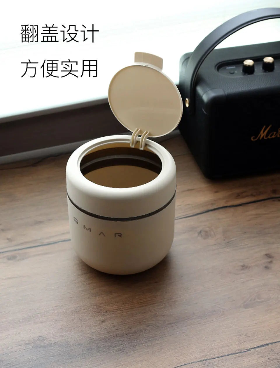 Desktop trash can Cute small new mini home desk office desk creative cover