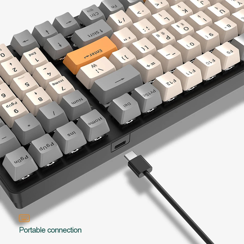 Korean K96 Mechanical Gaming Keyboard Wireless Wired Keyboard Bluetooth-compatible Gamer Keypad 100 Keys K6 Personalized Keycap