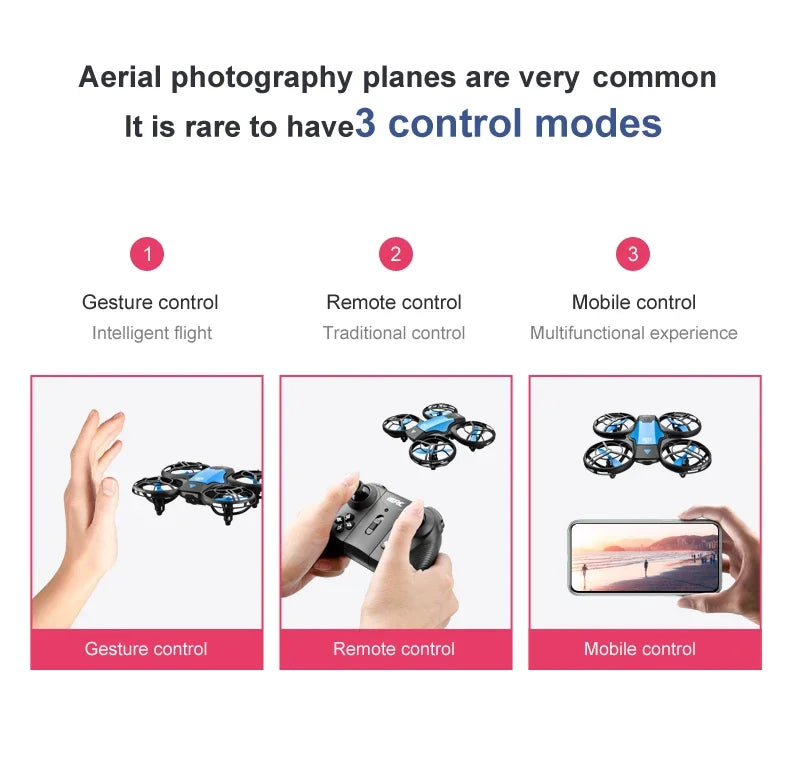 4DRC V8 New Mini Quadcopter Drone - 4K HD Wide Angle Camera, WiFi FPV Remote Control, Height Hold, 4-Axis RC Aircraft Kids' Toy