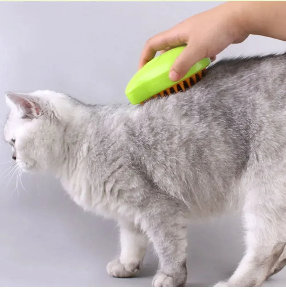 3-in-1 Electric Pet Grooming Steam Brush Sprayer Massage Comb for Cats Dogs Shedding Control Gentle Anti-Static Grooming Tool