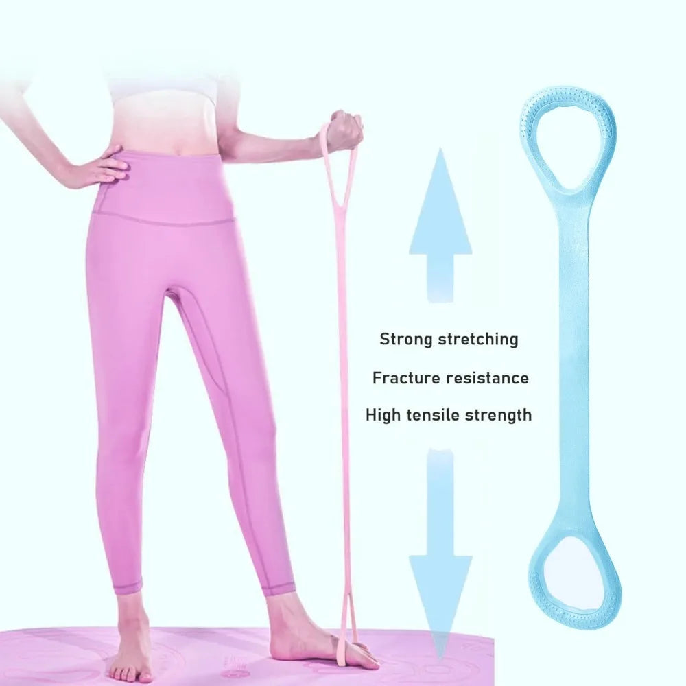 Elastic Resistance Band for Arm Shoulder Back Workout - Fitness Exercise Training Yoga Pilates Physical Therapy Equipment Tool