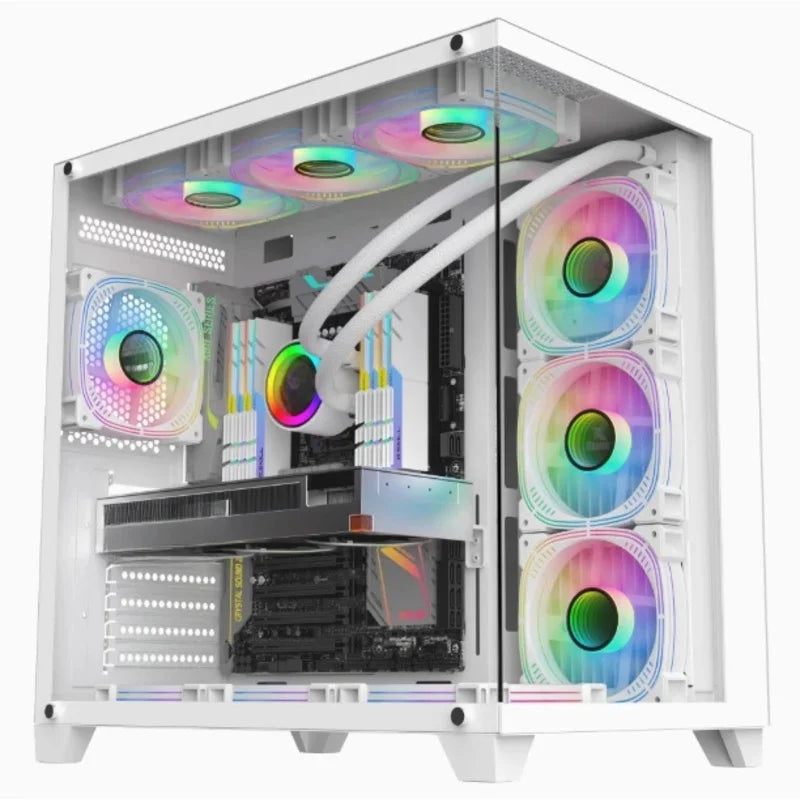 Computer chassis desktop, full side ventilation dust water-cooling chassis back line