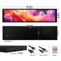Wisecoco 12.3/11.3'' 1920x720 Touch Portable Monitor Stretched Bar Screen Gaming Monitor Not support AMD integrated graphics
