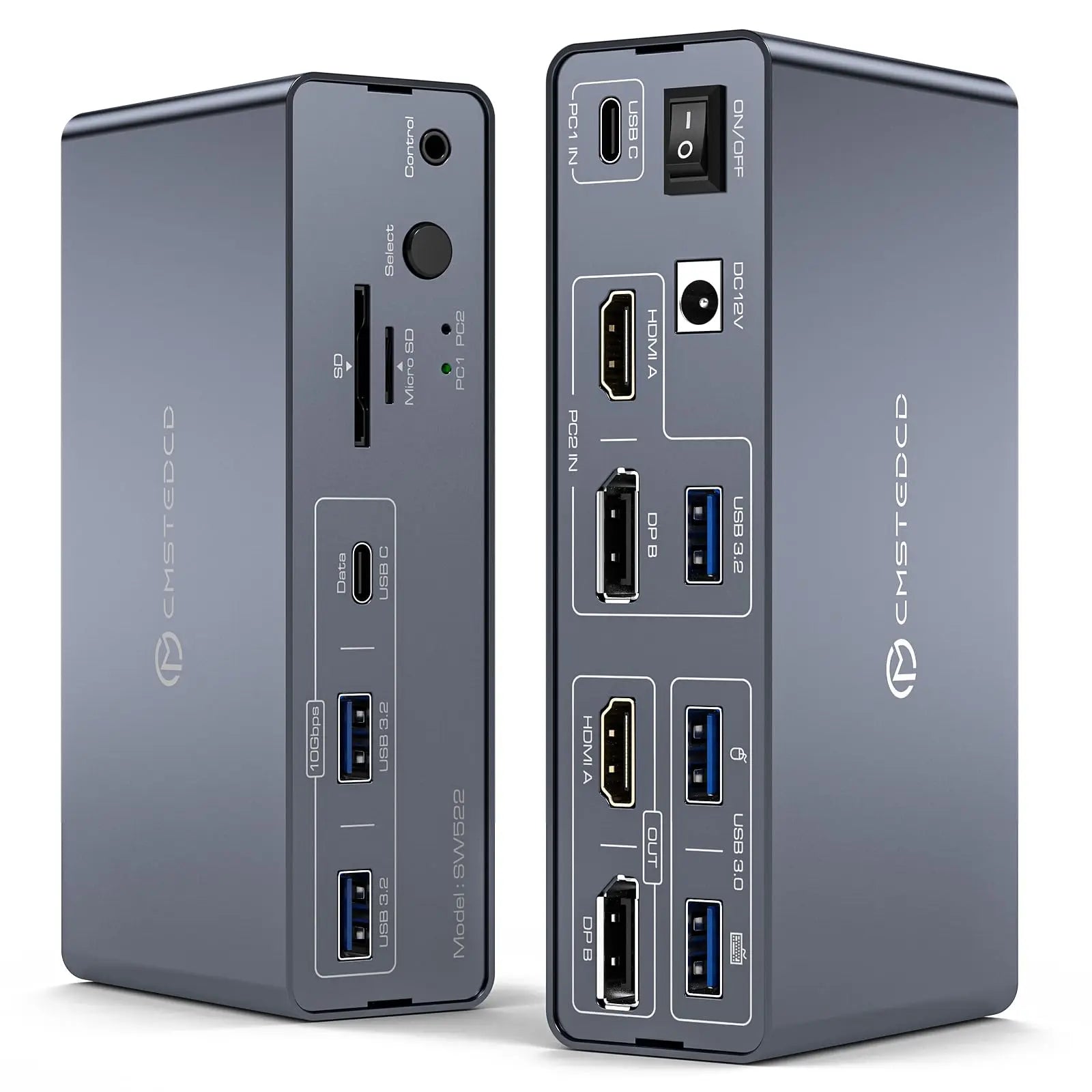 HDMI Displayport USB C Docking Station Dual Monitor for Laptop & Desktop (13-in-1) MST DP1.4 4K@120Hz+HDMI2.0 4K@60Hz,10Gbp data