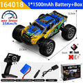 WLtoys 164018 1/16 Scale RC Car Off-Road 4WD Electric Remote Control Big Foot Climbing Truck with LED Lights High-Speed 2.4G
