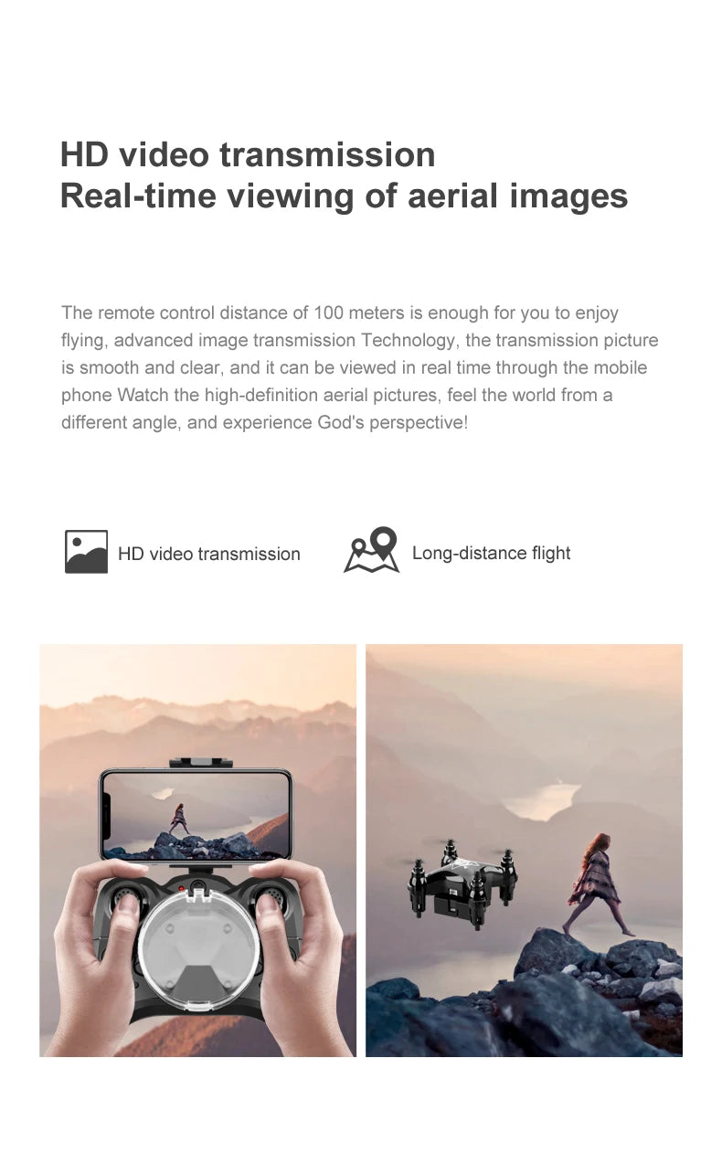 Newest Mini Drone Movie Quality Photography Remote Control Aircraft Aircraft Helicopter Kid Children's Toy Gift
