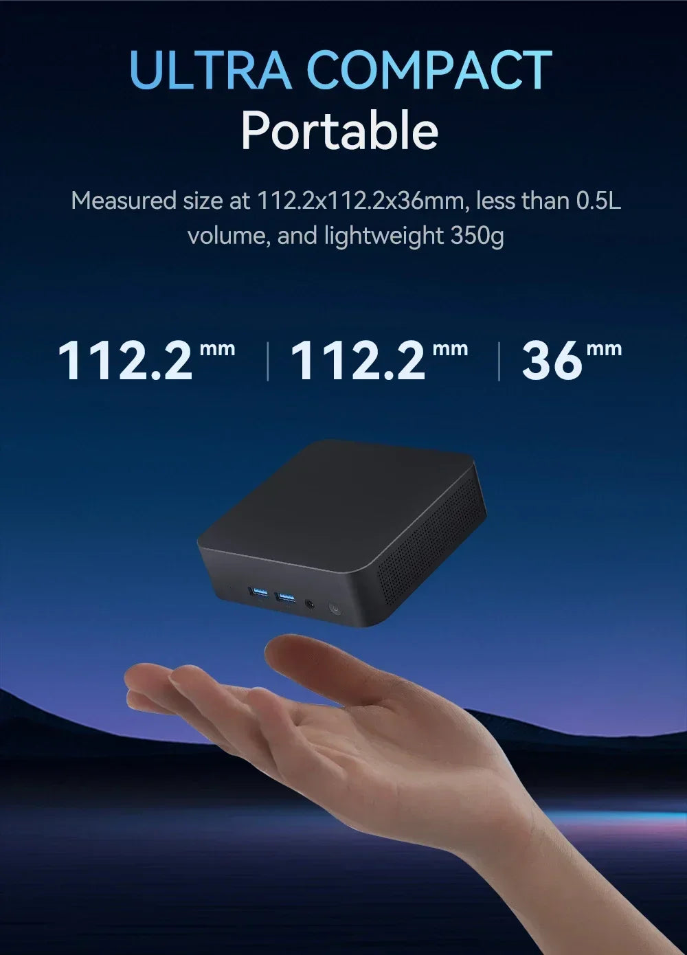Portable Gamer Desktop Mini PC Intel Core i9 9900U 16G RAM 1TB SSD Windows 11 Wifi6 Mini Computer Business Office Desktop PC