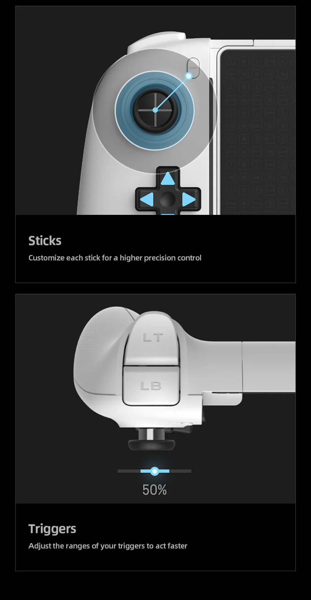 8BitDo Ultimate Bluetooth Mobile Game Controller，Gamepad with Hall Effect Joysticks Triggers for Android Smartphones and Tablets