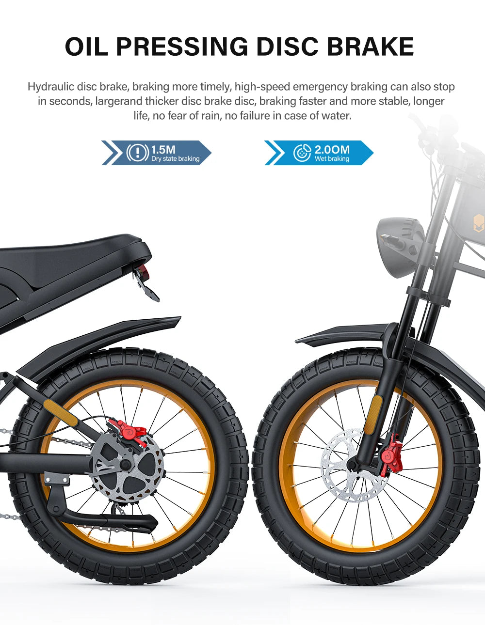 Coswheel Electric bike for Adult 2000W 60V Off-Road Motorcycle Mountain Bikes 20Inch Electric bike Fatbike Motorcycles ebike