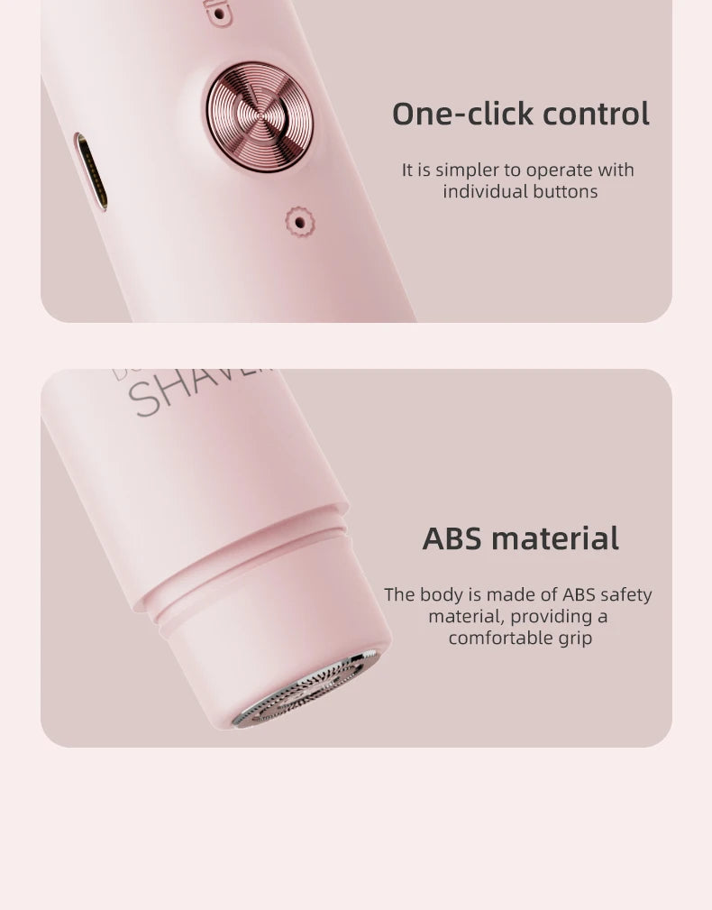 Double Head Electric Epilator Women Rechargeable Painless Hair Remover Shaver for Body Private Areas Bikini Gentle Trimming