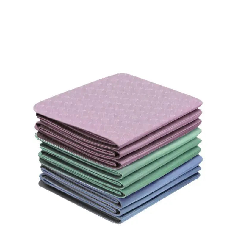 【M】4mm Thick TPE Foldable Yoga Mat 183*61cm Easy Storage For Travel Yoga Pilates Home Exercise Floor Mat