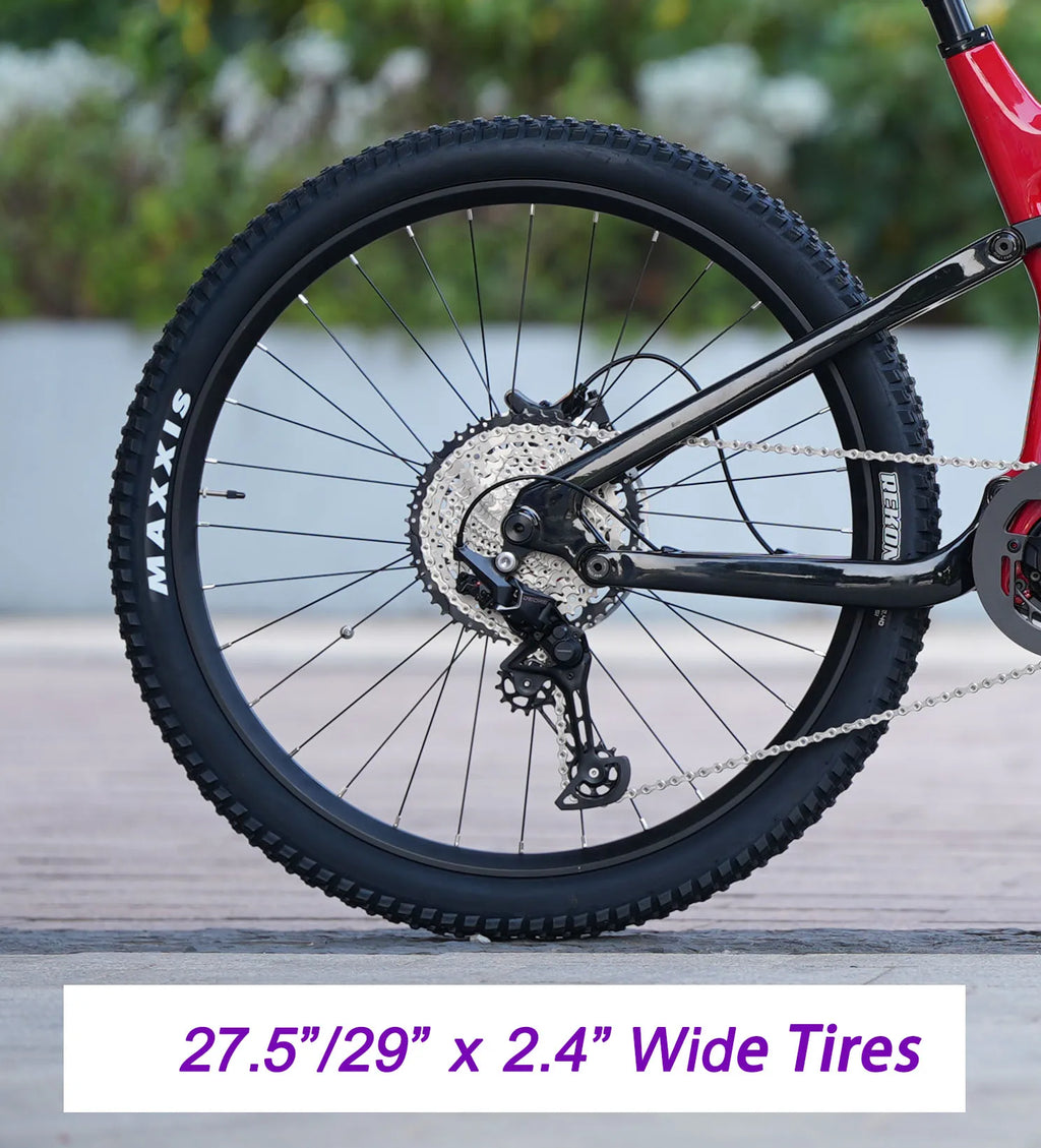 48V Carbon Frame Full Suspension 29 Inch Mid Drive Electric Mountain Bike Customizable Adult Off Road Trail Riding EMTB Bicycle