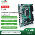C246 ITX NAS Motherboard 8 SATA 3.0 4*I226 2.5G 2*M.2 NVME 2*DDR4 PCIE 16X NAS Board LGA1151 Support 8th/9th Core CPU i3-9100