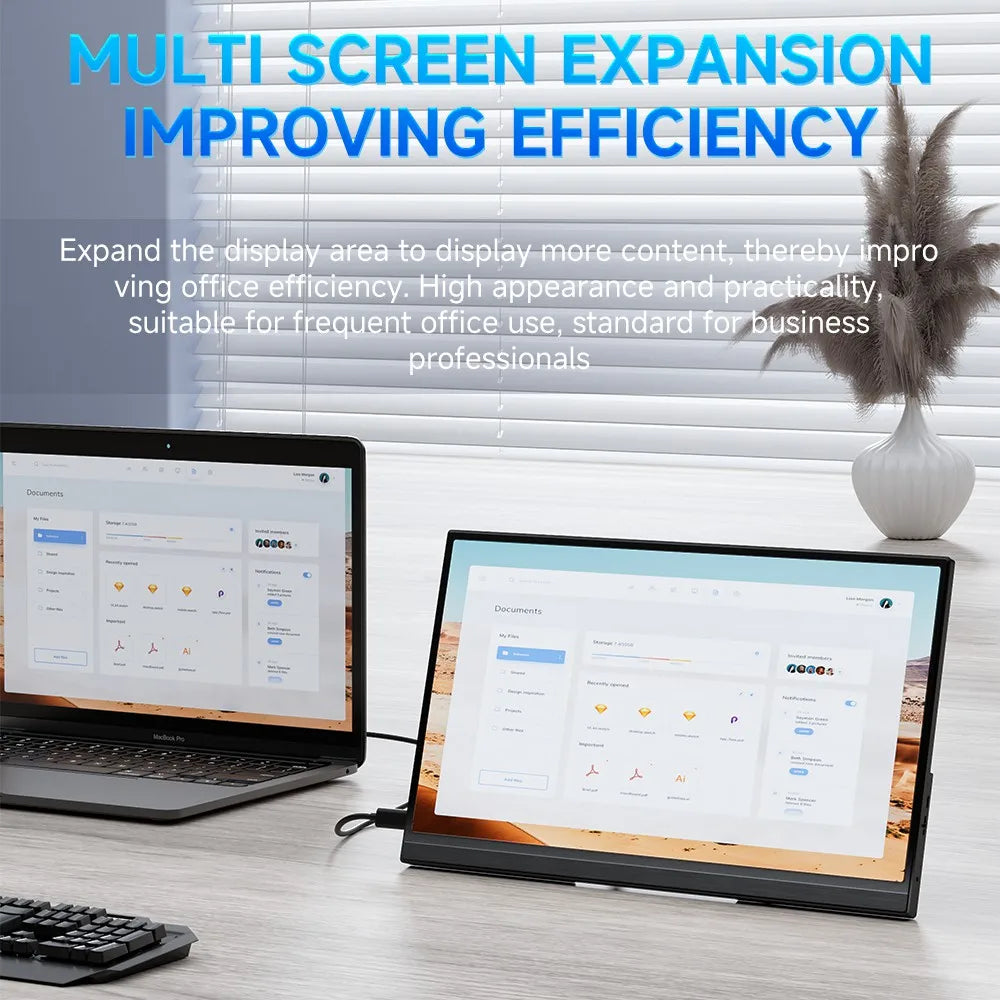 MUCAl 15.6 inch Portable Monitor FHD 1920*1080 Travel Gaming 15.6" Display Screen for Laptop Phone Switch ps4 ps5 XboX MacBook