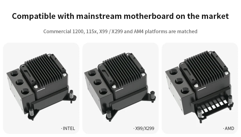 Barrow CPU Water Block with Integrated Pump Reservoir POM/Acrylic CPU Cooler for AMD AM3 AM4 AM5/INTEL 1700 1200 115X X99 Socke