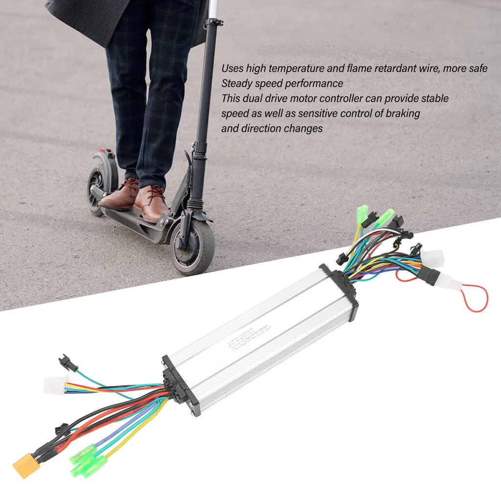 24V/36V/48V 350W Electric Scooter Motor Dual Drive Controller with Waterproof Display Panel Speed Dual Drive Controller Kit