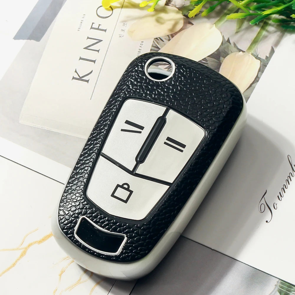 KEYYOU Fob  2/3 Buttons Leather TPU Car Key Case Cover Shell For Opel Vauxhall Astra H Corsa D Vectra Zafira Astra Vectra Signum