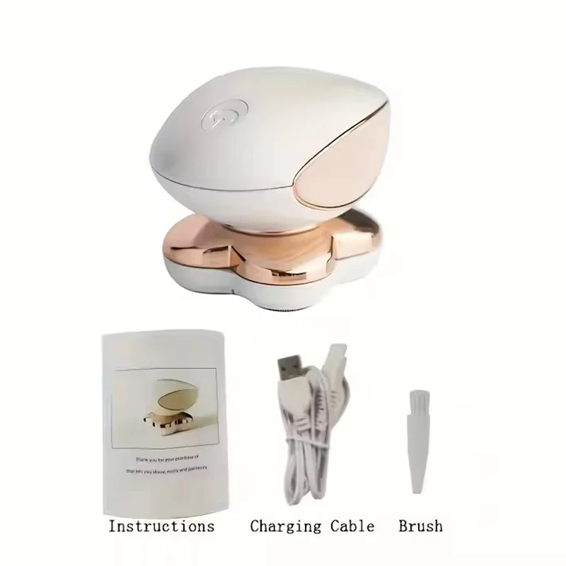 4-head electric USB charging hair removal device for women, no pain marks all over the thighs, compact shaving device