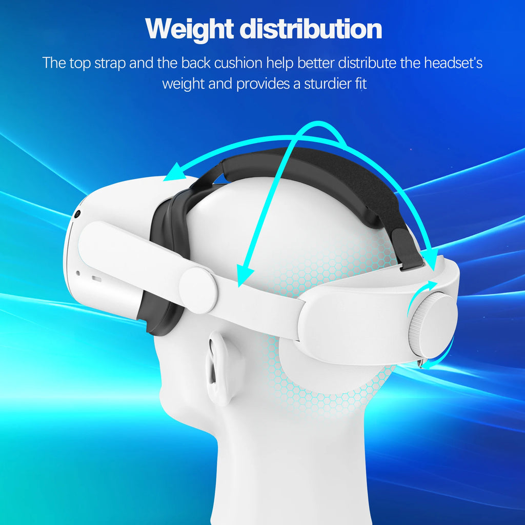 Head Strap Compatible with Oculus Quest 2, Adjustable Elite Strap Replacement in VR Accessories (Comfort Head Strap Only)