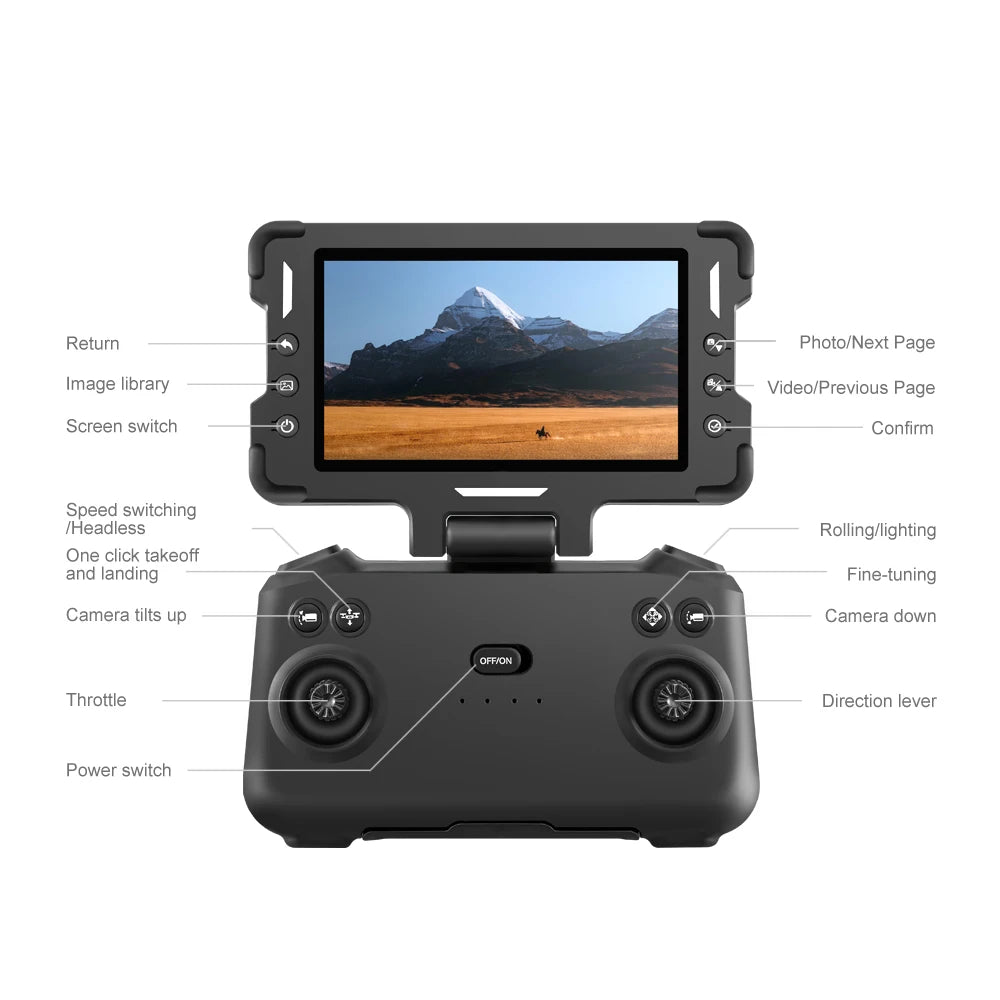 Aerial Photography Drone with 8K Camera -M8 GPS FPV Foldable Quadcopter Follow Me Mode Auto Return 5G WiFi RC Toy Gift for Adult