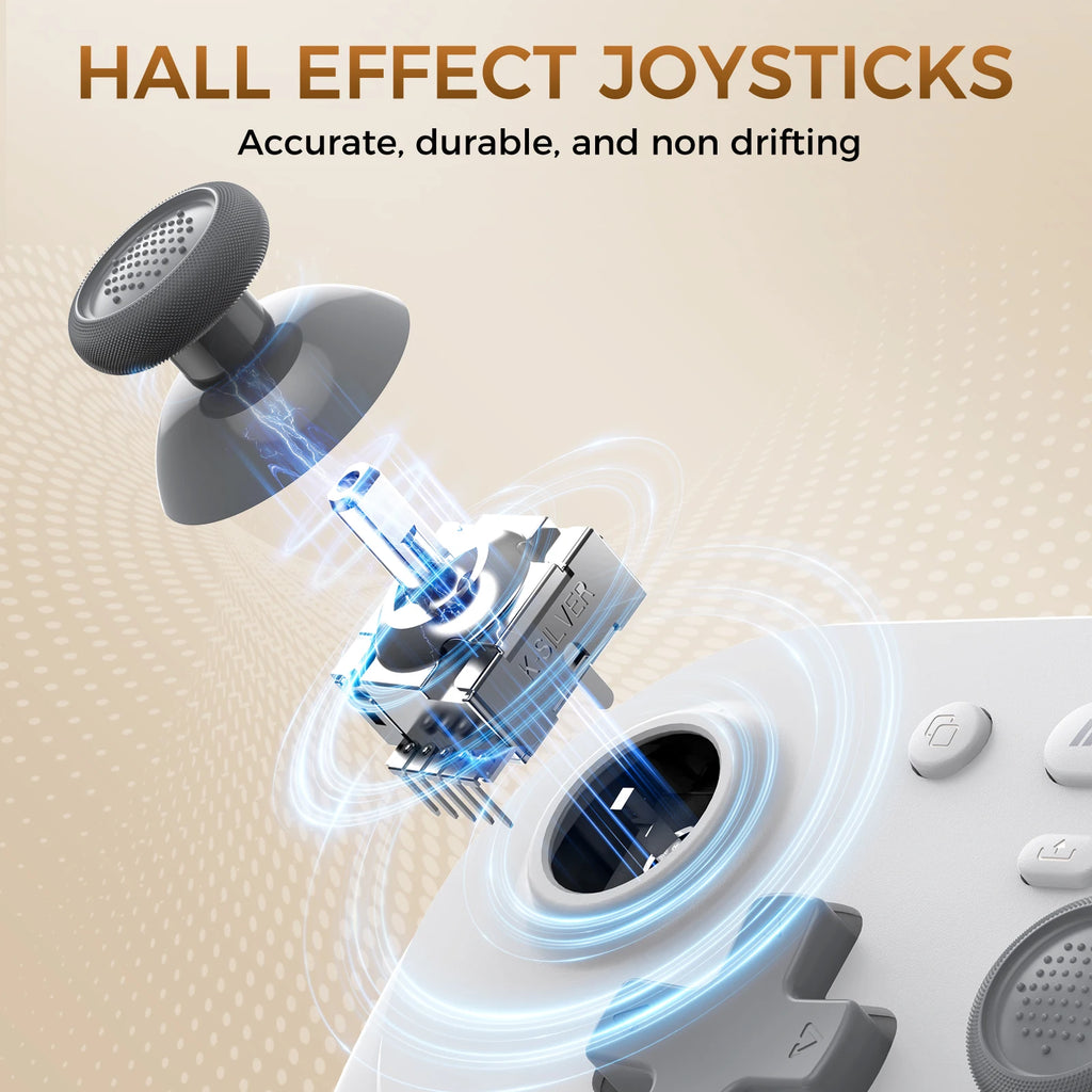 IINE PC/iOS/Android/Phone/Switch Wireless Controller , Hall Effect Triggers & Hall Effect Joysticks & 1000Hz Polling Rate
