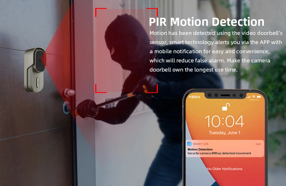 Tuya Video Doorbell WiFi Wireless Door Bell DC AC Battery Powered 1080P 2MP Waterproof with Alexa Door bell Camerar Smart Home