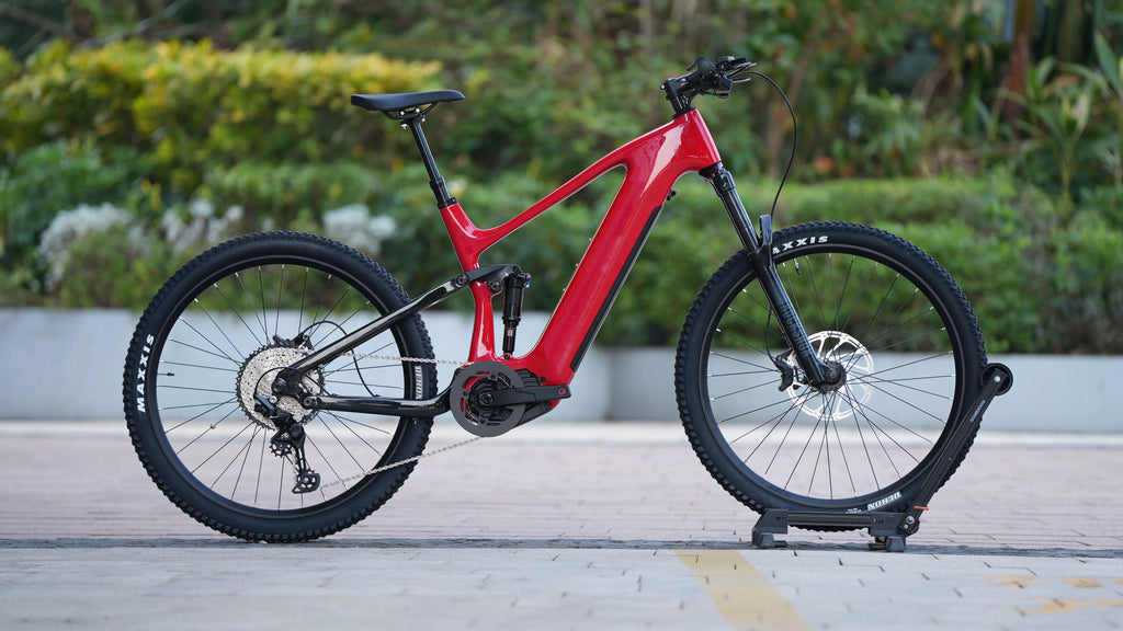 48V Carbon Frame Full Suspension 29 Inch Mid Drive Electric Mountain Bike Customizable Adult Off Road Trail Riding EMTB Bicycle
