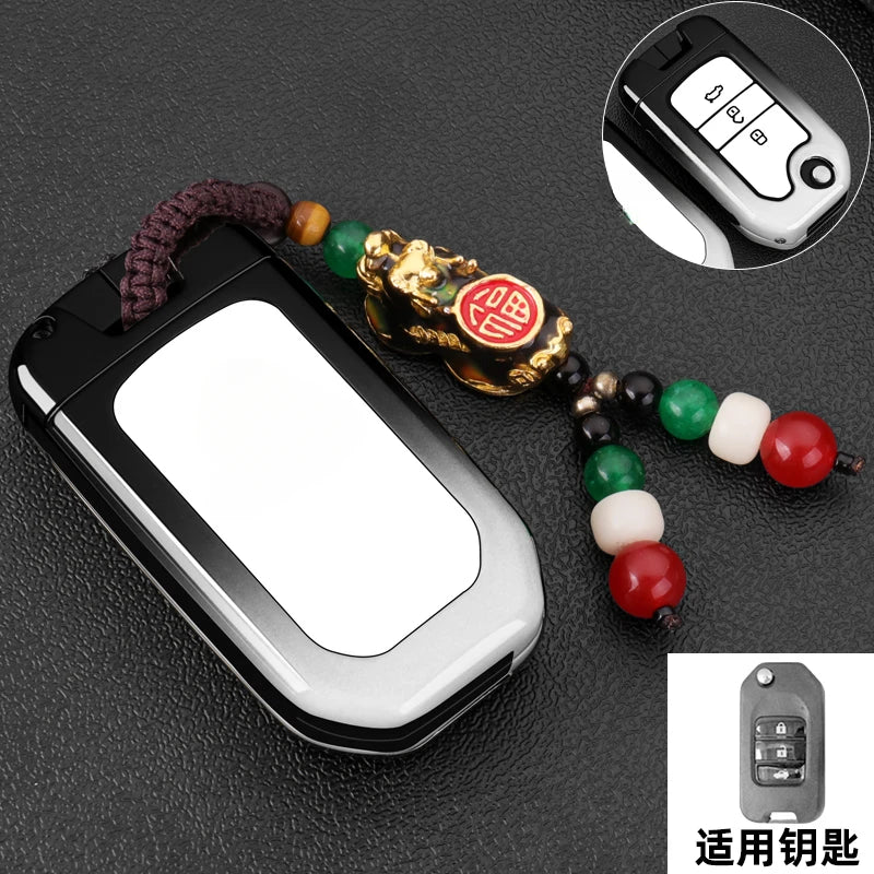 Car Key Fob Pocket Cover Case For Honda Civic CR-V HR-V Accord Jade Crider Odyssey 2015- 2018 Remote Protector Accessories