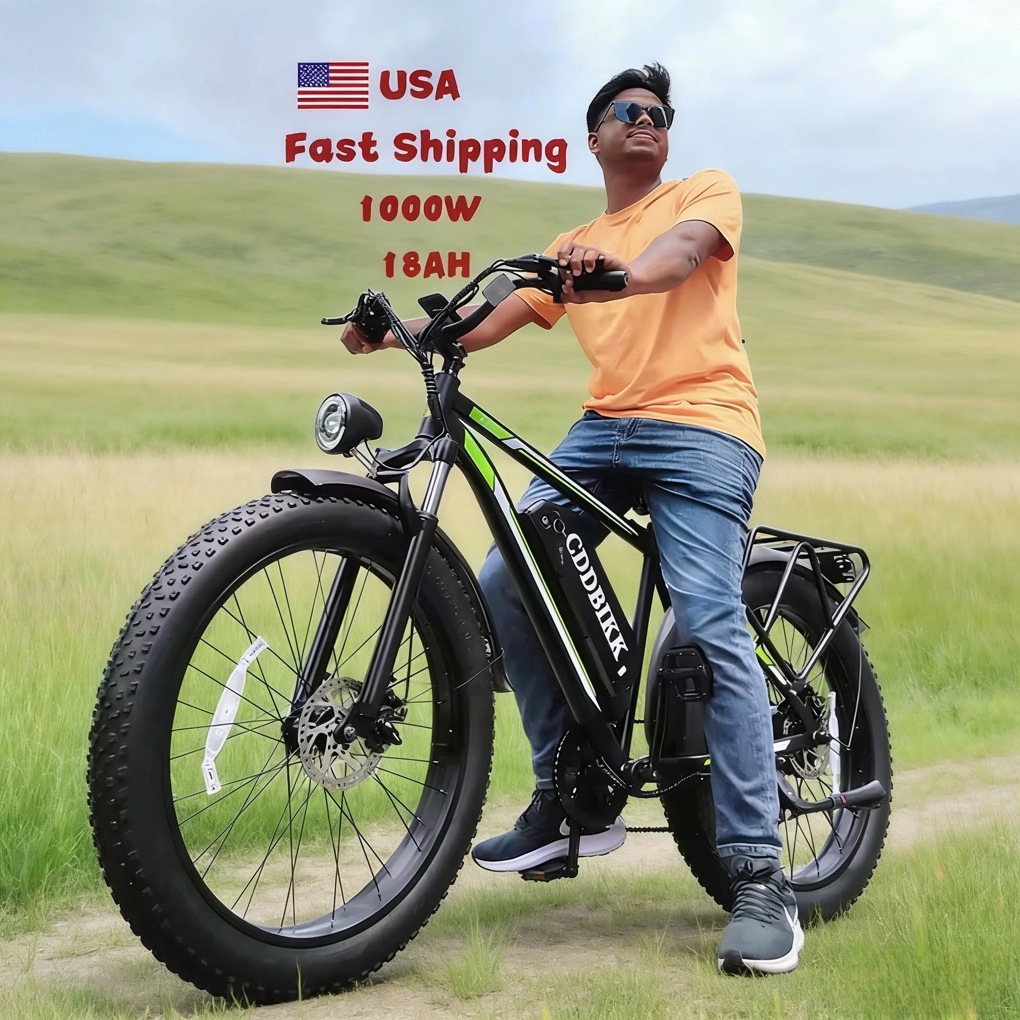 1000W motor 48V18AH battery adult urban mobility E-Bike new F26 snow beach electric bicycle 26-inch wide tire electric bicycle