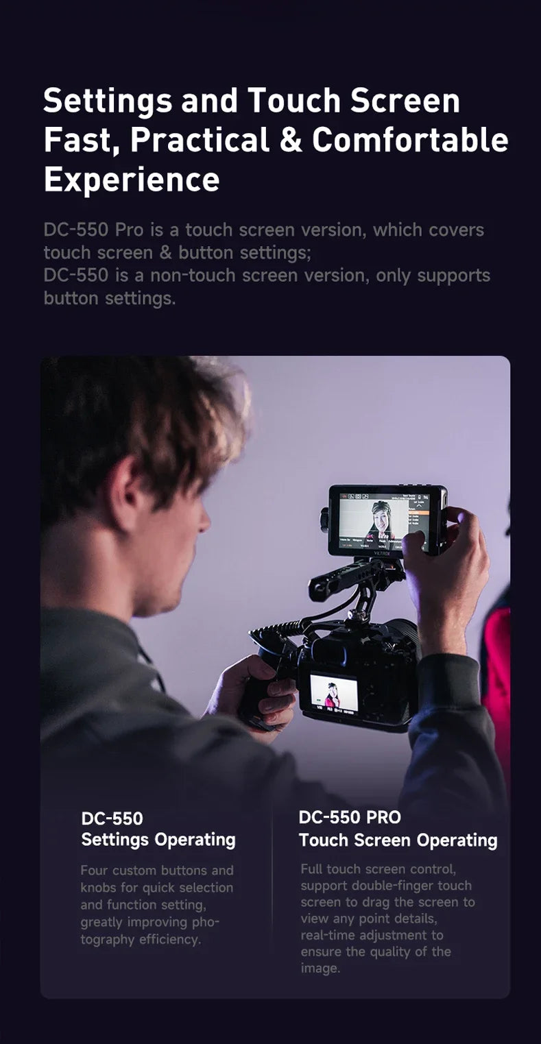 VILTROX DC 550 5.5 Inch 1920x1080 4K  Touch Screen HDMI Profissional Camera Studio Monitor 3D LUT Director Monitor