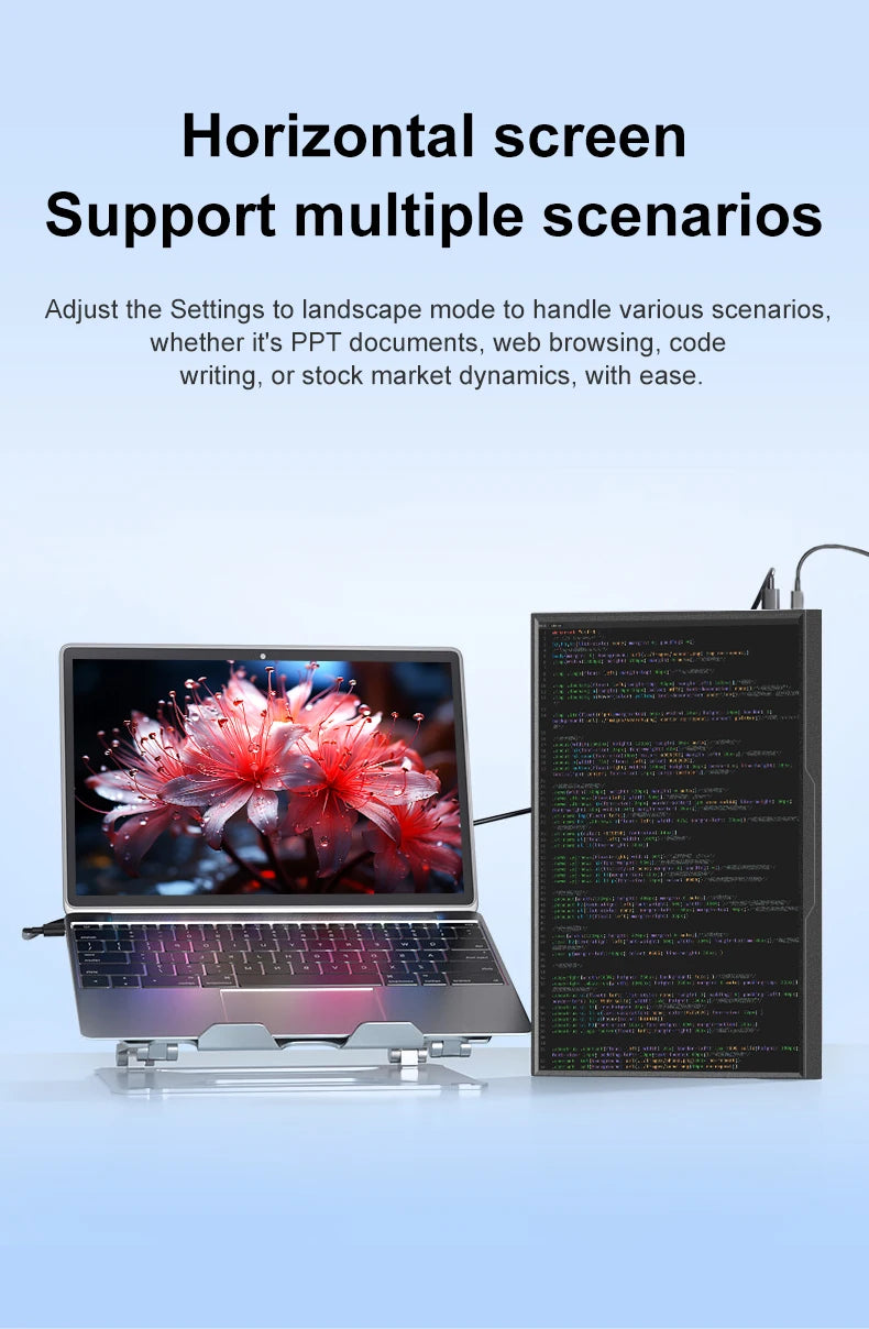16inch Portable Monitor 120HZ 100%sRGB Display FHD External Second Computer Screen Gaming for PC Laptop Cell Phone Ps4/5 Switch