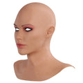 Realistic Female Mask With Neck Crossdresser Silicone Face Mask Headwear Crossdresser Costumes Drag Queen Male to Female