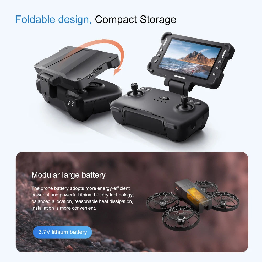 Aerial Photography Drone with 8K Camera -M8 GPS FPV Foldable Quadcopter Follow Me Mode Auto Return 5G WiFi RC Toy Gift for Adult