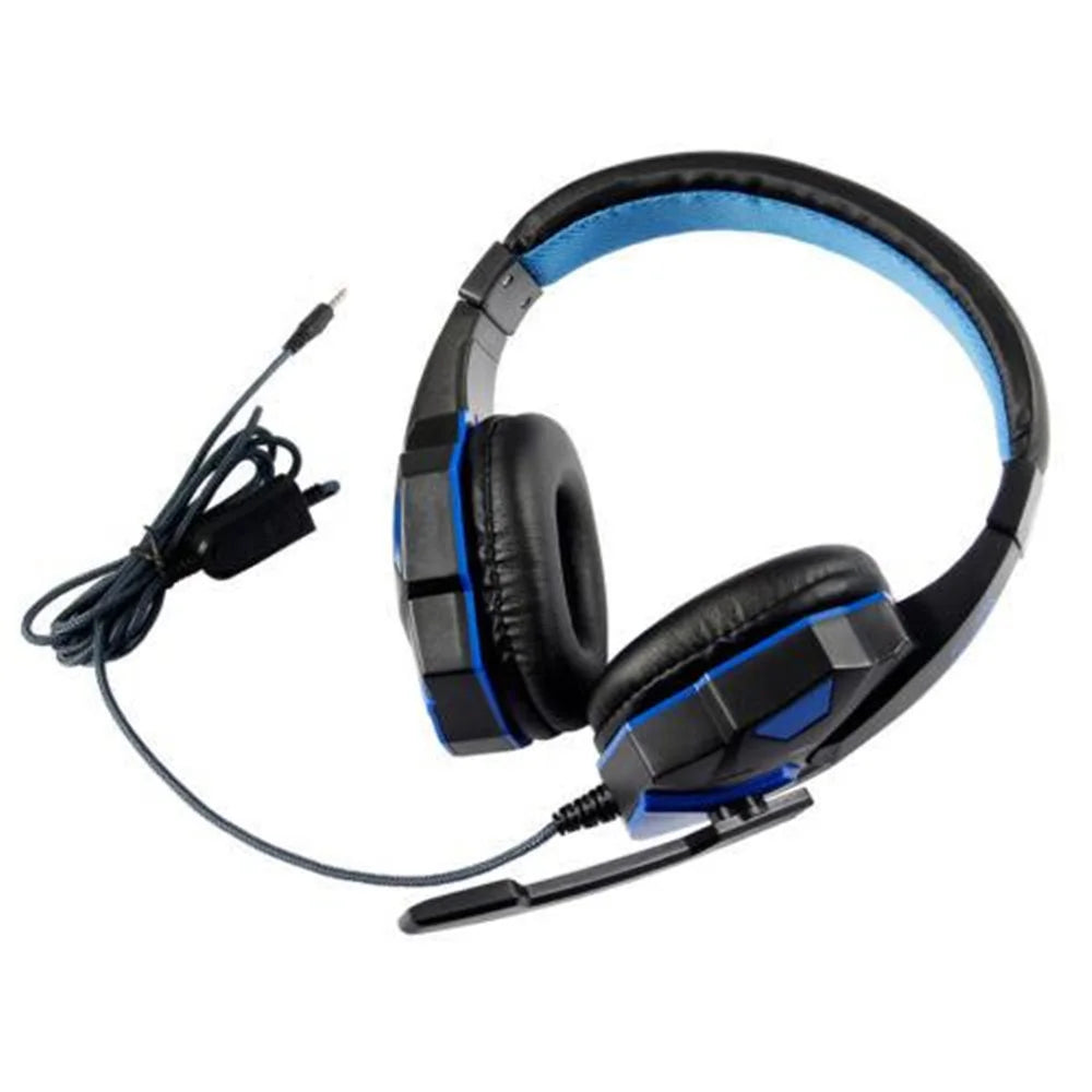 Gaming Wired Headphones 3.5mm Bass Stereo Gamer Music Headset With Microphone Earphone For PS4 Xbox One Switch Phone Laptops PC