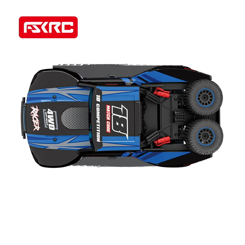 Hb-Rd1201-1204 1:12 Scale 4WD High-Speed Remote Control Car with LED Light 2.4GHz Frequency 45km/h RC Short Truck Toy Model