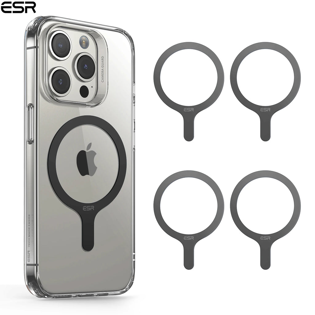 ESR for MagSafe Ring Magnet (HaloLock) Universal Magnetic Wireless Charger Kit for iPhone 16/15/14/13/12  Galaxy S23/S22/S21