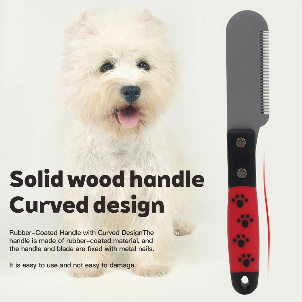 Dog Grooming Tools Dog Comb Pet Grooming Brush Terrier Plucking Knife Pet Hair Beating Knife Scraper Comb Dog Accessories
