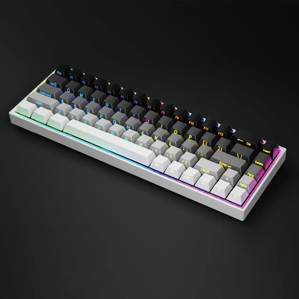 Wired Mechanical Keyboard Green Axis 68 Keys Hot-Swappable Side-Engraved Gradient E-Sports Gaming Keyboard