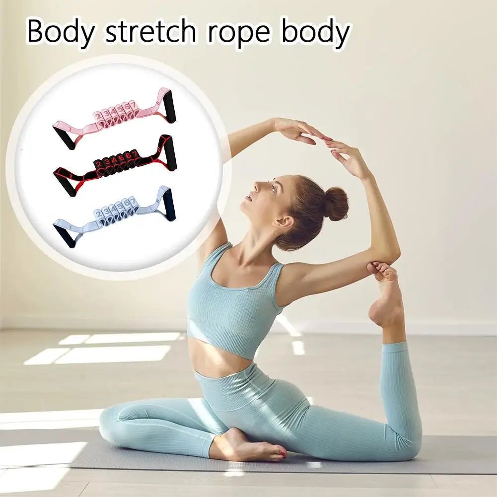 Yoga Stretch Resistance Bands Dance Resistance Band Digital Elasticity Adult High Elasticity Multi-Segment Belt Fitness Products