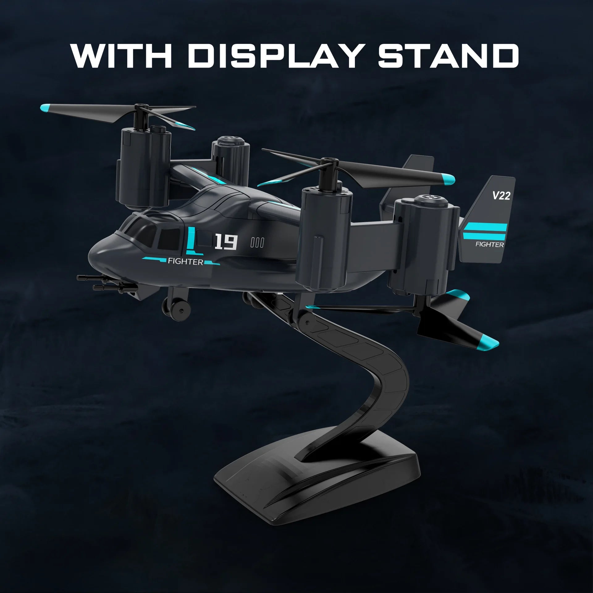 Remote Control Helicopter Drone 480P Camera Fighter UAV Land Air Mode Aircraft Brushless RC Drones for Children Kids Plane Toys