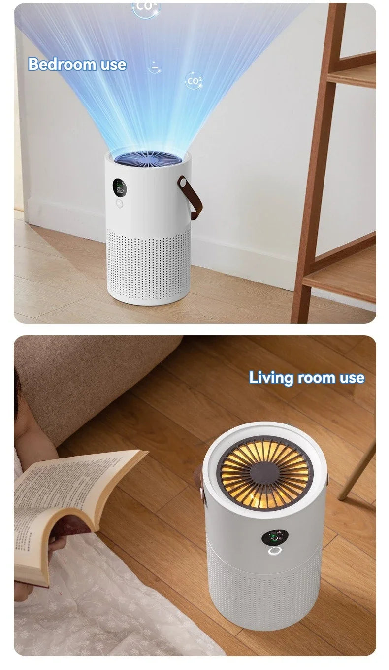 Air purifier indoor household desktop negative ion rechargeable dust removal odor formaldehyde PM2 portable purifier