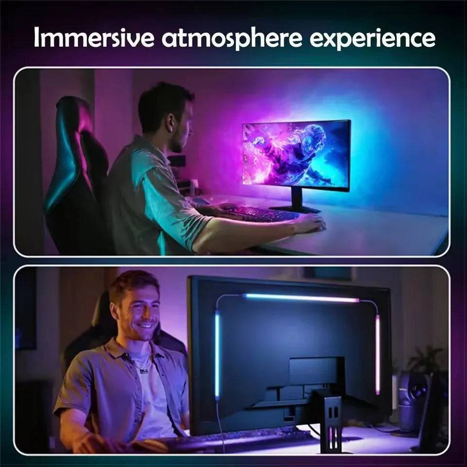 24-34inch Monitor LED RGBIC Gaming Neon Backlight Sync with App USB Powered 5V LED Light for PC Sync Music Lighting for Computer