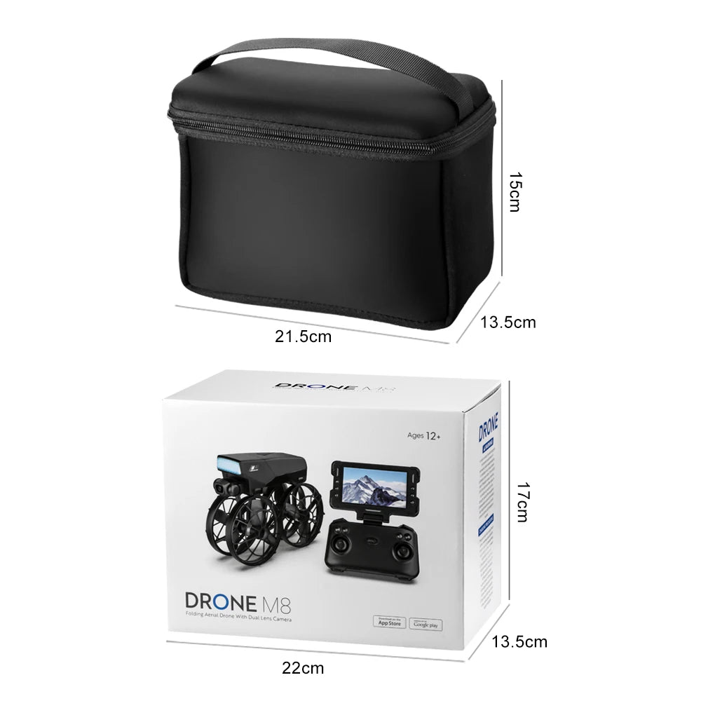 Aerial Photography Drone with 8K Camera -M8 GPS FPV Foldable Quadcopter Follow Me Mode Auto Return 5G WiFi RC Toy Gift for Adult