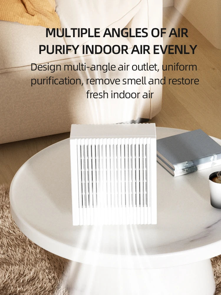 Mini Desktop Air Purifier HEPA Filtered Car Air Purified Air with Fragrance Negative Ion Purifier