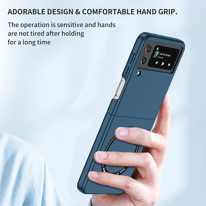Magnetic Wireless Charging Case for Galaxy Z Flip5 4 3 Magsafe Case Anti Fingerprint Shockproof Cover Case Flip6