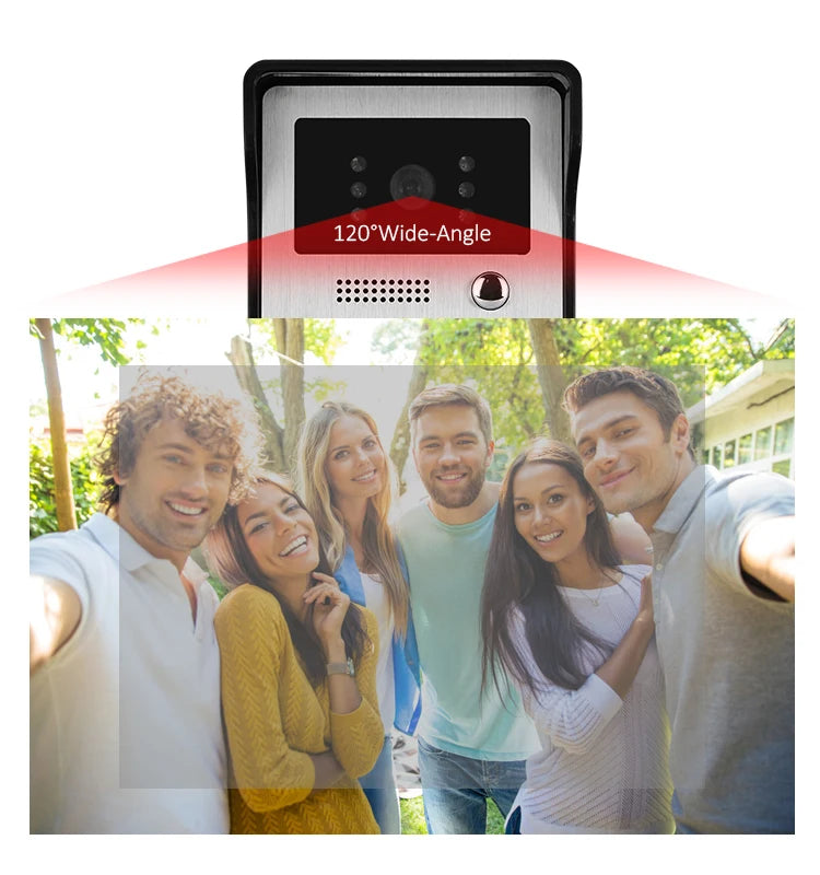 9Inch TFT Monitor  Wired WIFI IP Doorbell Rifd Card/Password  Acess Control Video Door Phone Intercom Visual Peephole Viewer