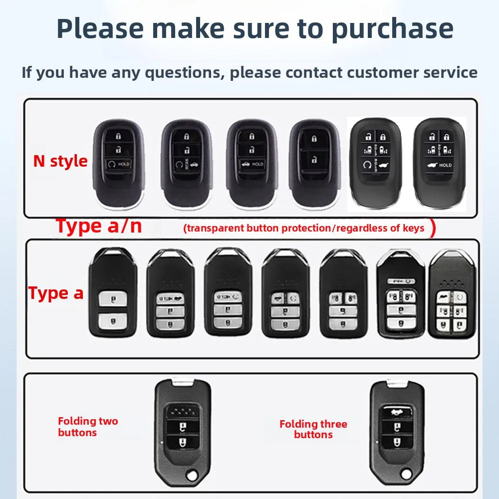 Car Key Fob Pocket Cover Case For Honda Civic CR-V HR-V Accord Jade Crider Odyssey 2015- 2018 Remote Protector Accessories