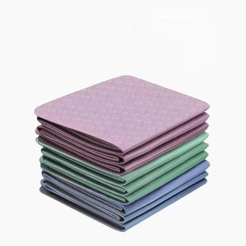 Foldable Yoga Mat Portable Thickened Fitness Mat For Pilates And Floor Exercises Double-sided Non-slip Nap Mat
